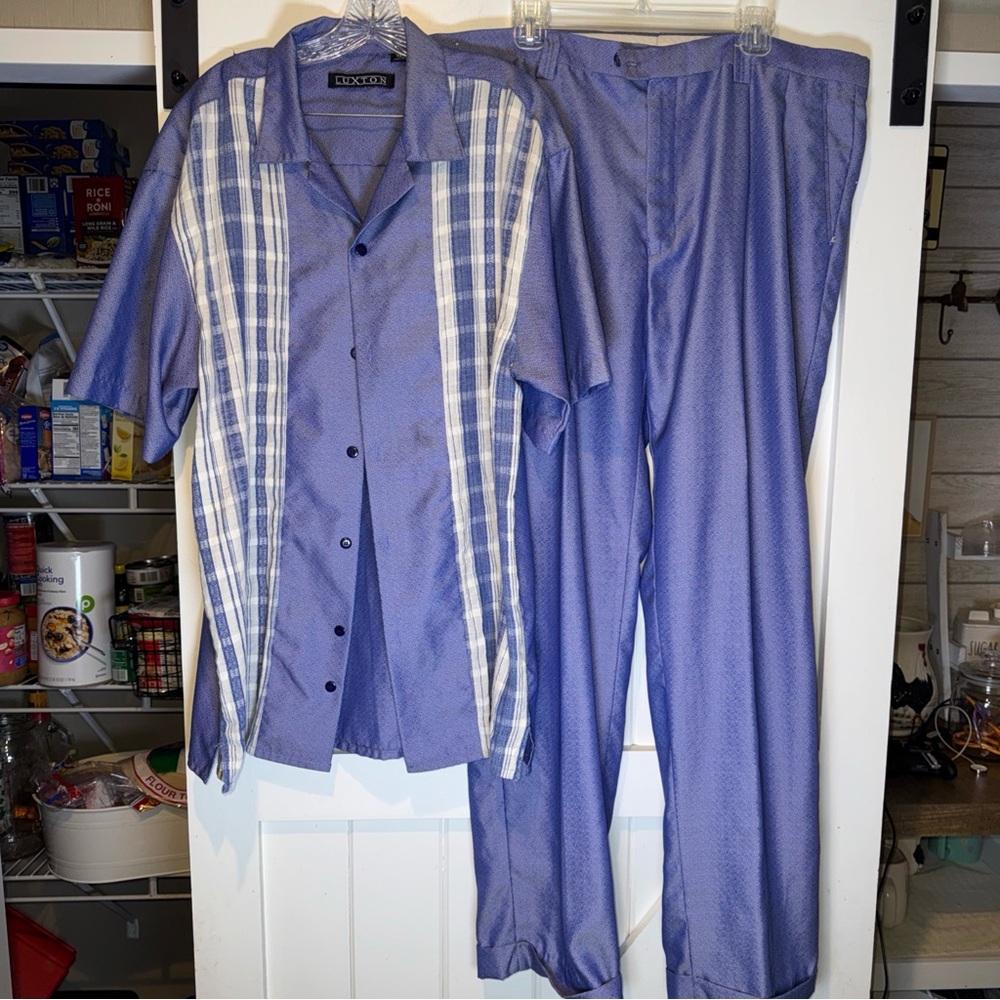 Blue Men's Suit Set